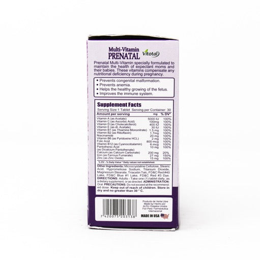 VITOTAL MULTI VITAMINA PRENATAL