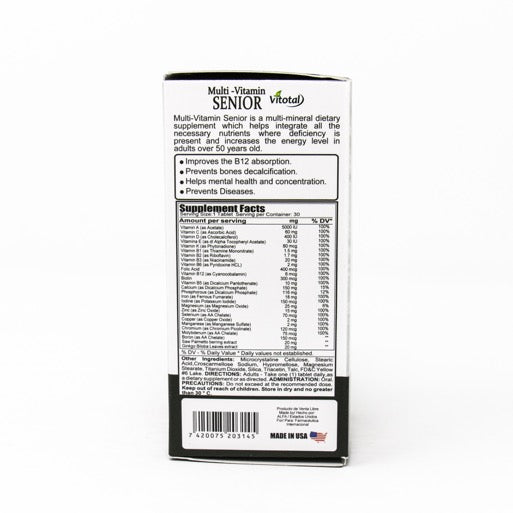 VITOTAL MULTI VITAMINA ADULTO MAYOR