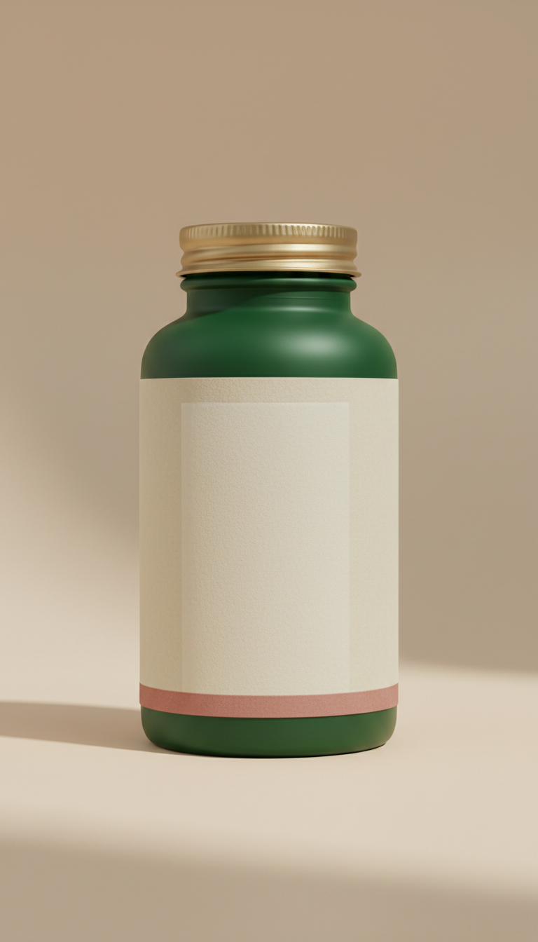 Suplemento bienestar en botella premium